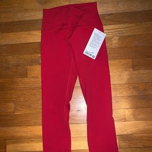 Lululemon Red Align Pant 25” NWT